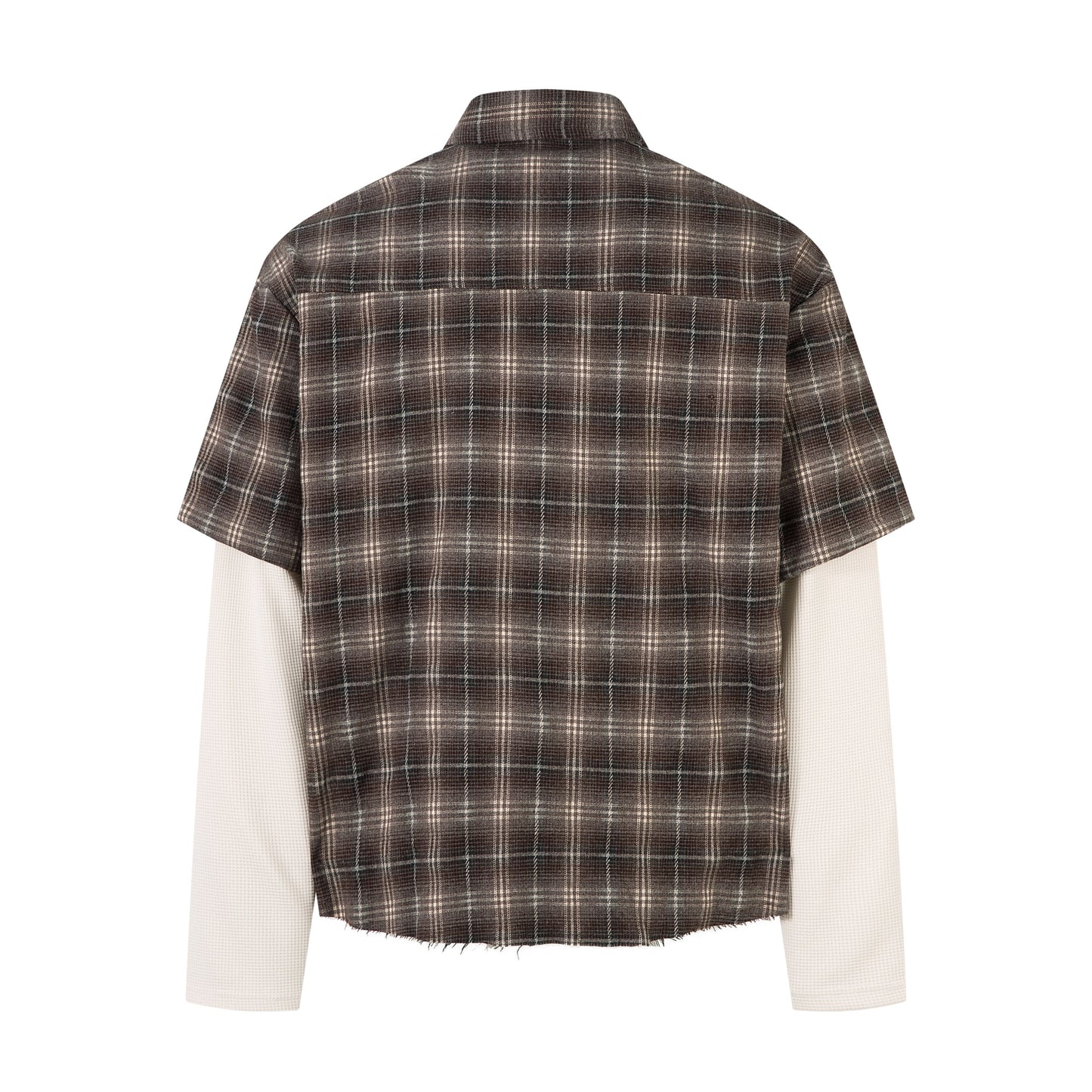 Vintage Plaid Contrast | Layered Sweatshirt