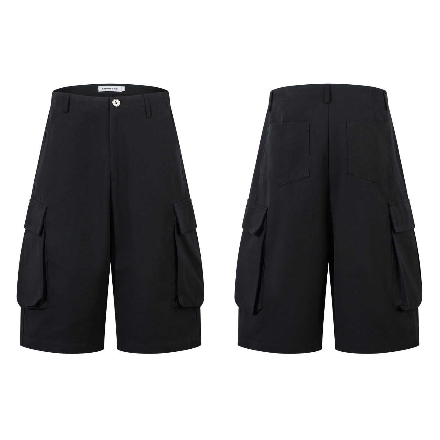 Black utility | cargo shorts