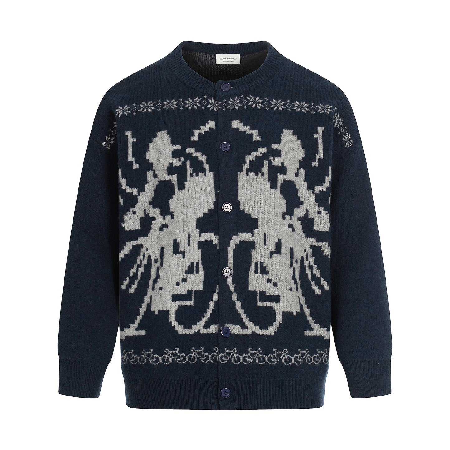 Cyclist Graphic | Knit Retro Cardigan