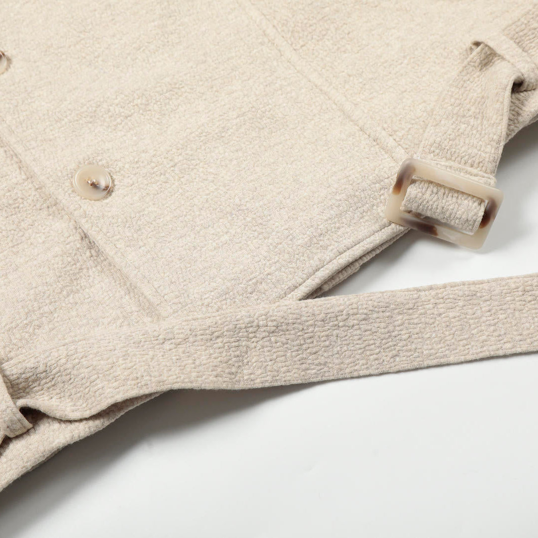 Ivory Weave Belted Jacket