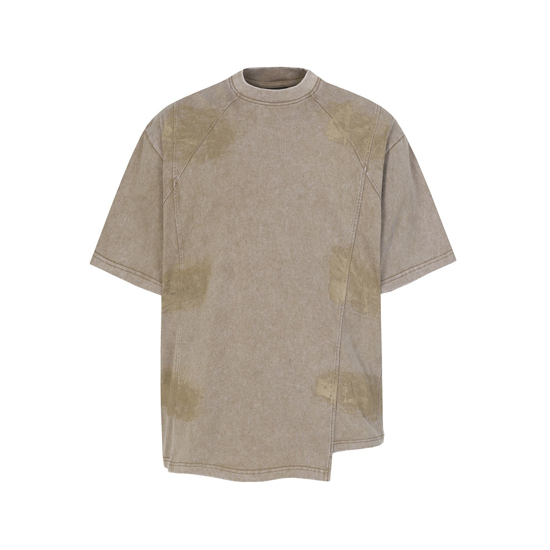 Vintage Washed Panel Seam Oversized T-Shirt