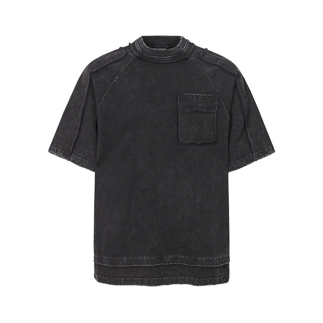 Exposed Seam Washed T Shirt - Effortless Vintage Style