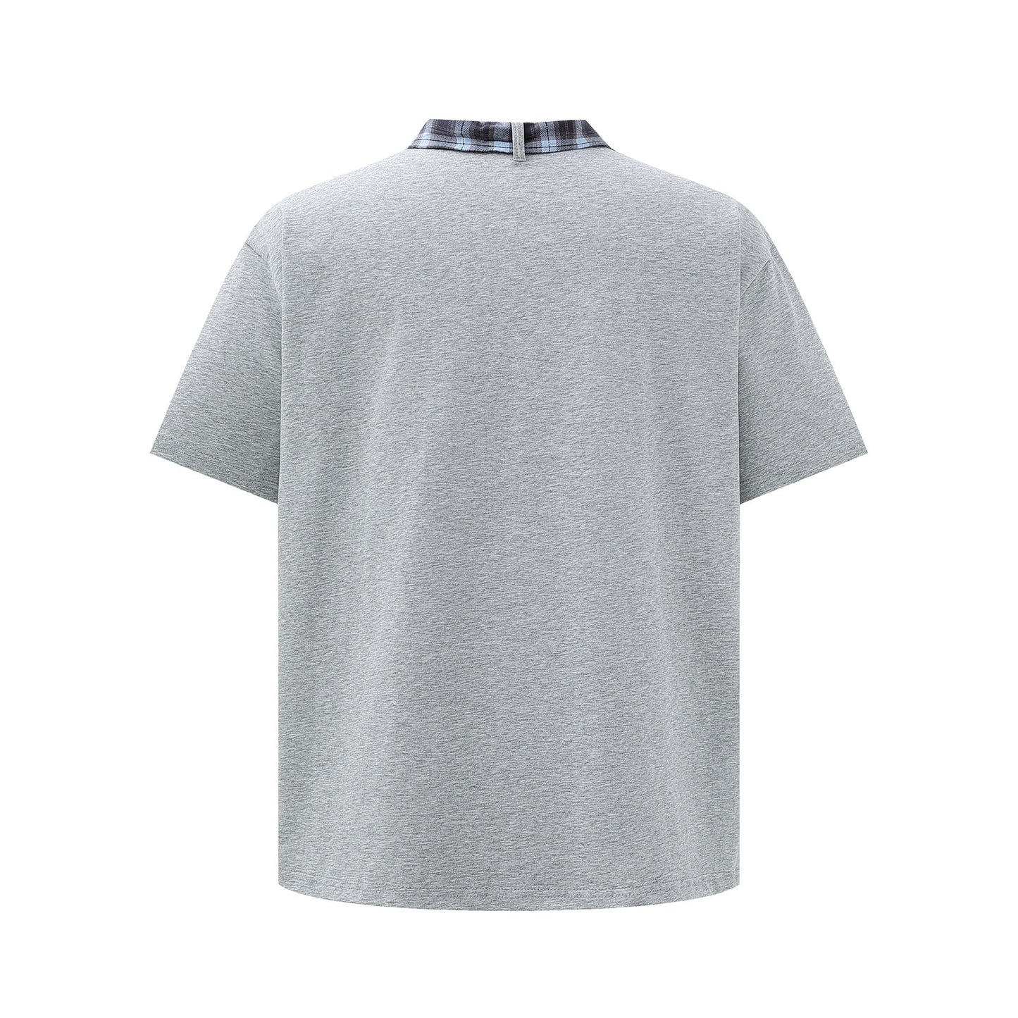 Street Plaid Tie Short Sleeve T-Shirt