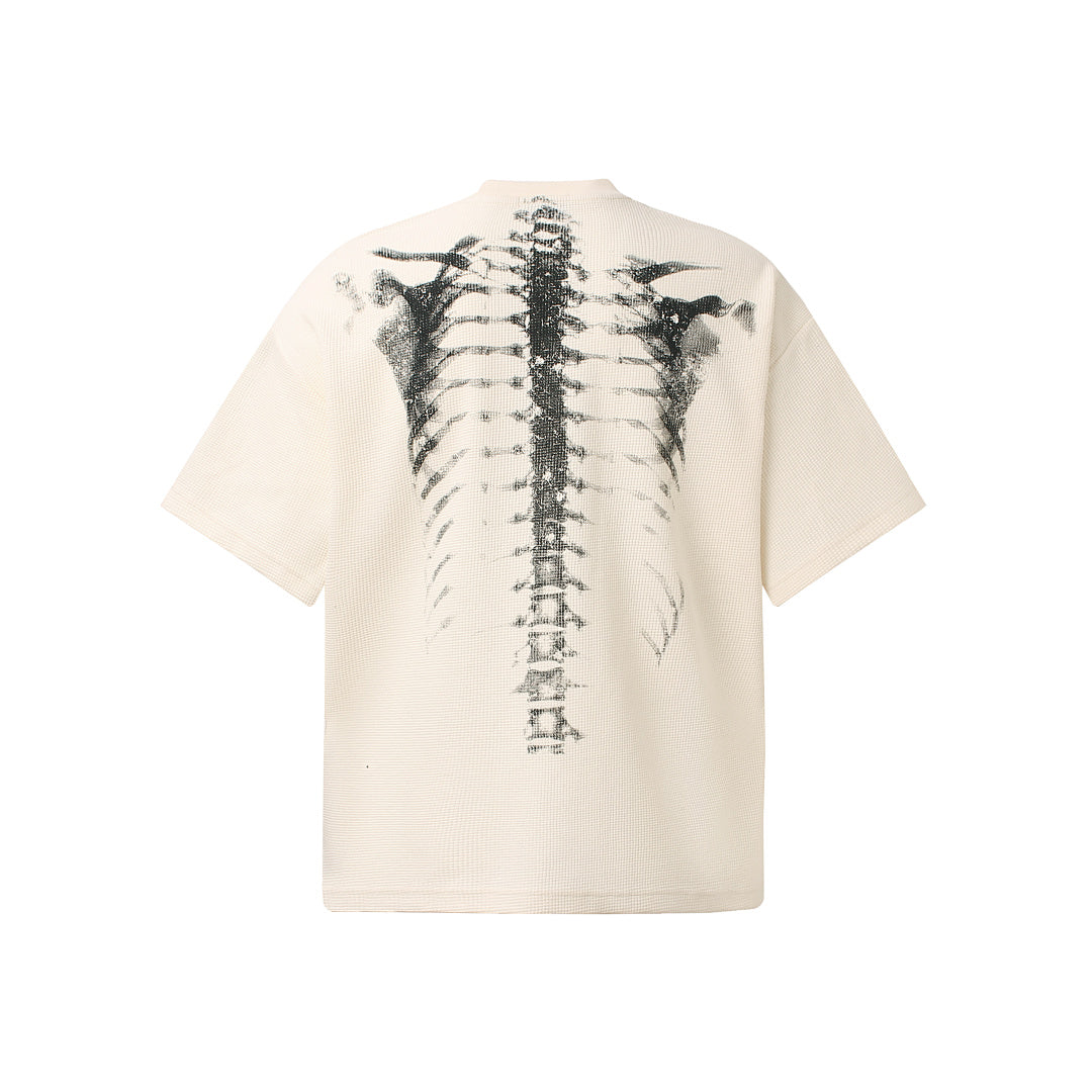 X-Ray Skeleton Graphic Waffle T-Shirt