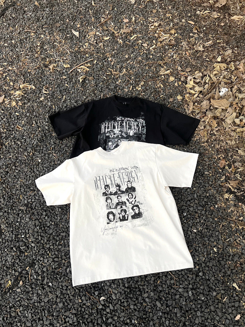 Oversized Gothic Graphic Print T-Shirt