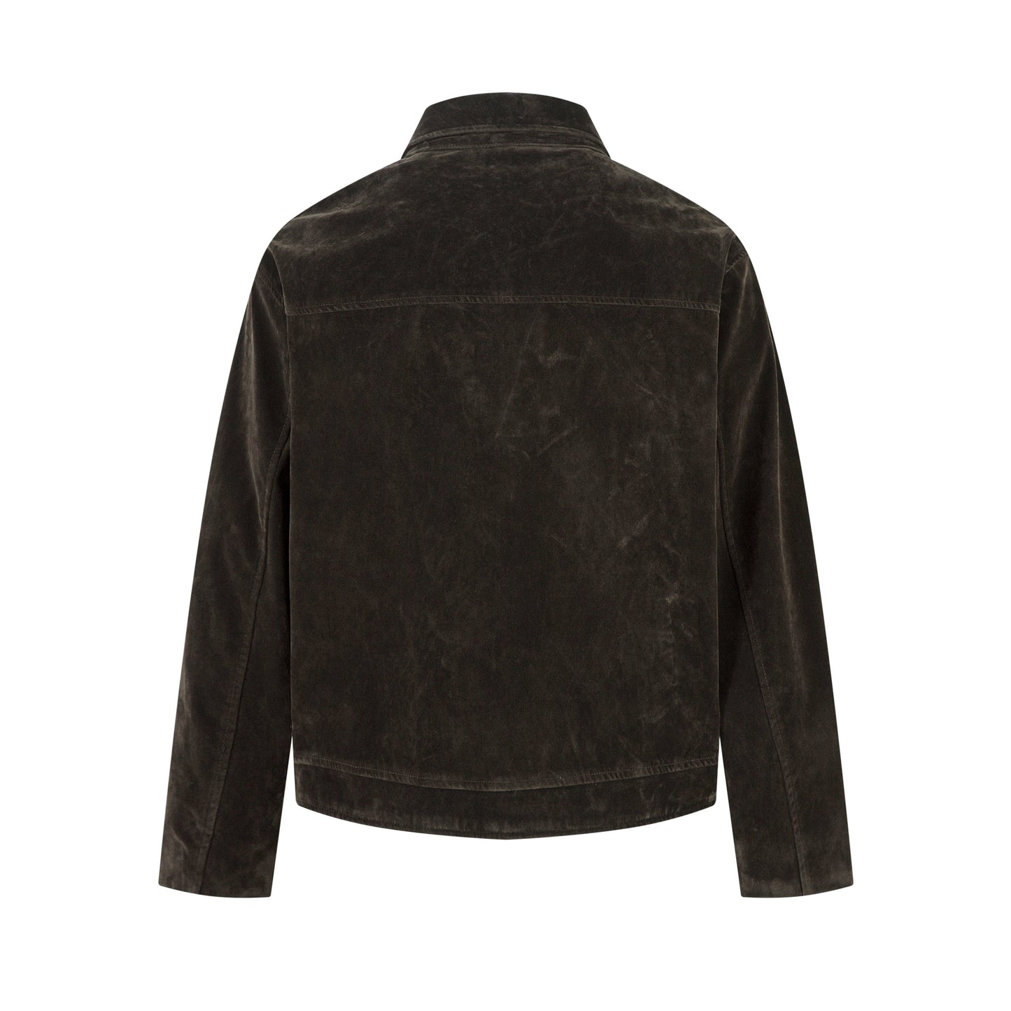 Retro Unique Metal Button Lapel Suede Bomber Jacket