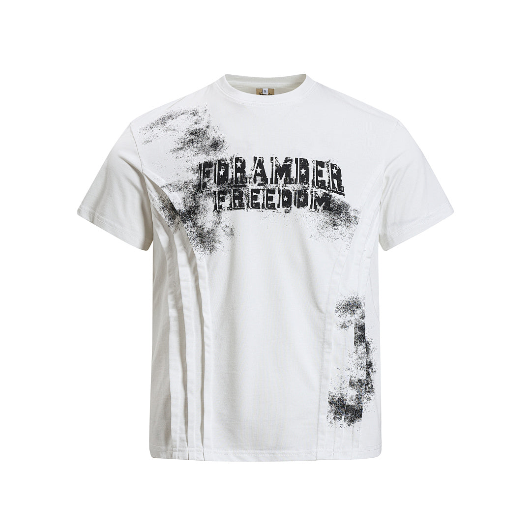 Deconstructed Pleated Freedom T-Shirt