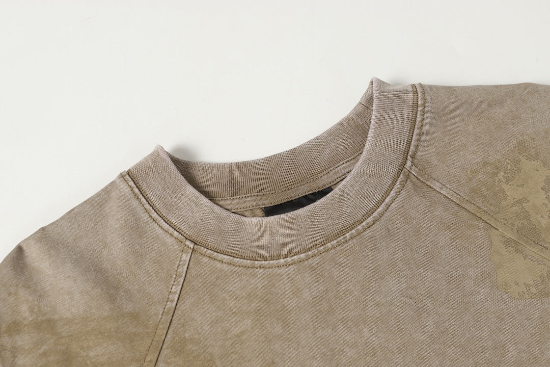 Vintage Washed Panel Seam Oversized T-Shirt