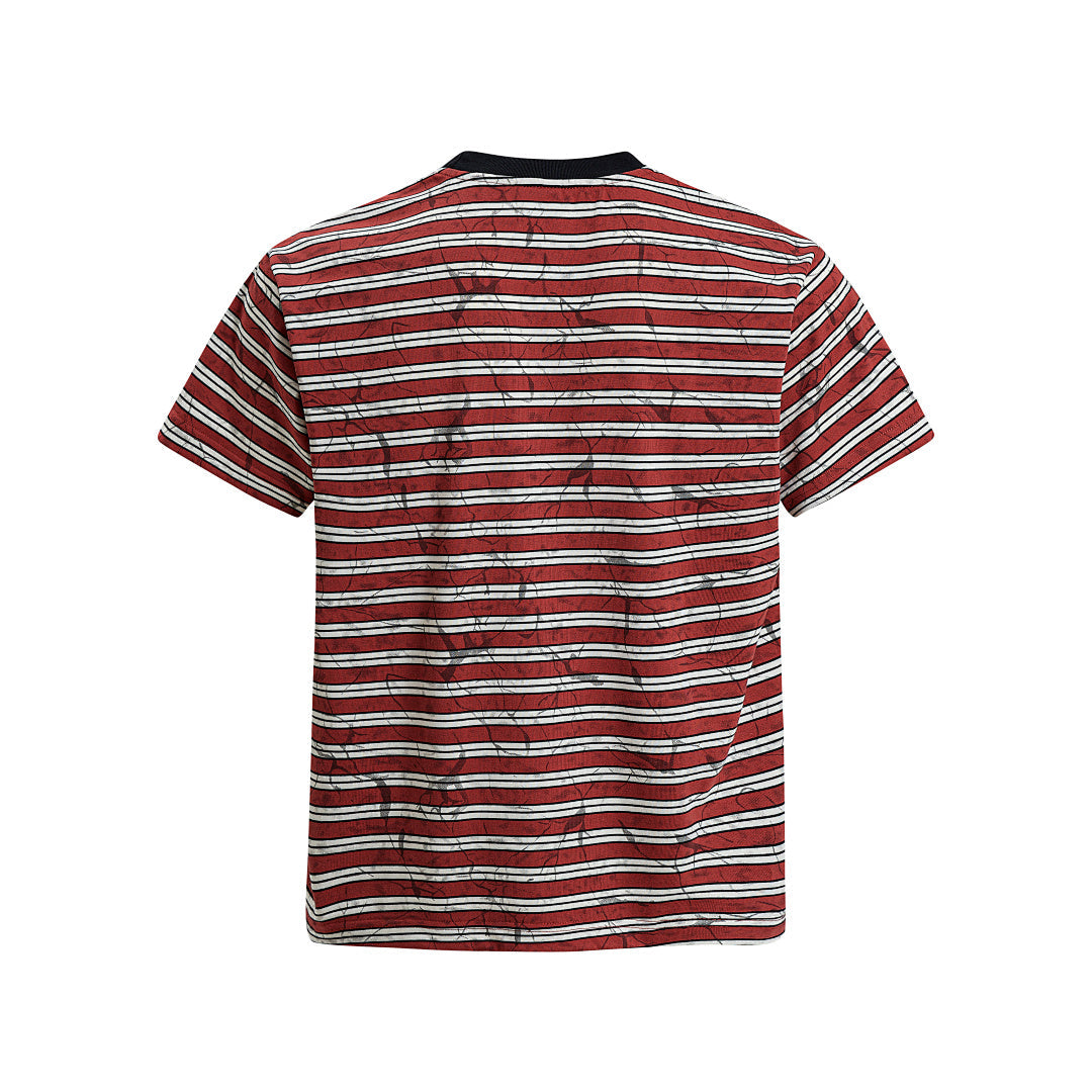 Grunge Striped Distressed Graphic T-Shirt