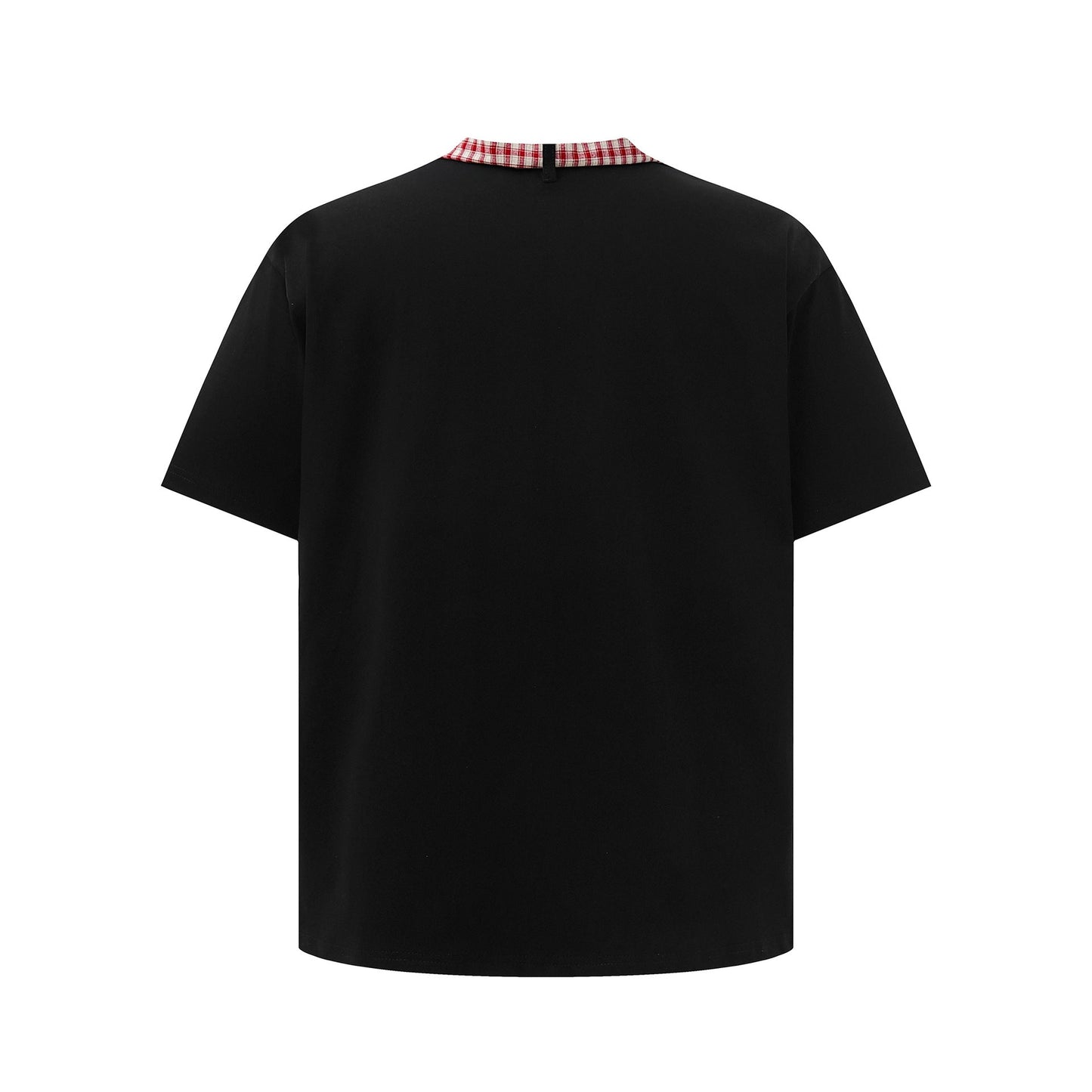 Street Plaid Tie Short Sleeve T-Shirt