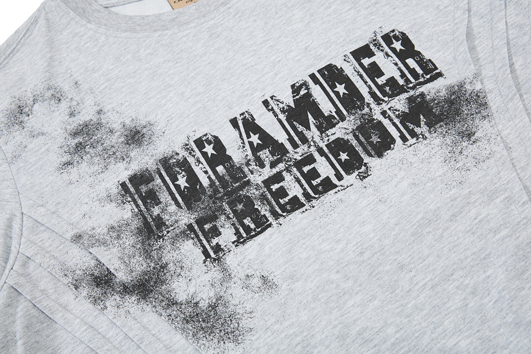 Deconstructed Pleated Freedom T-Shirt