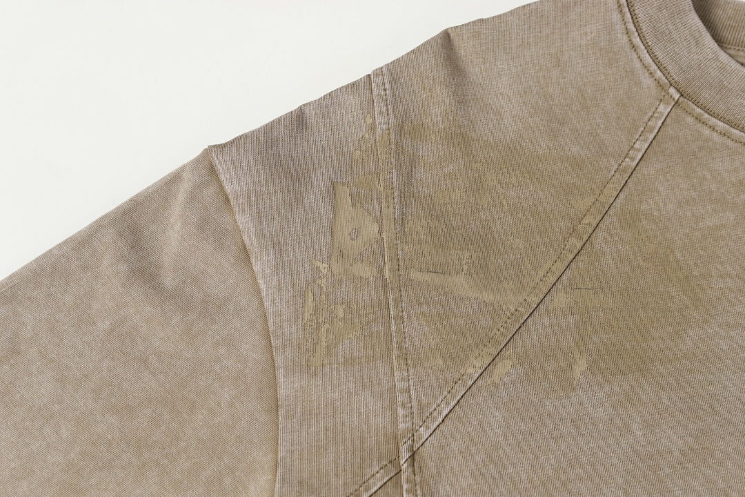 Vintage Washed Panel Seam Oversized T-Shirt