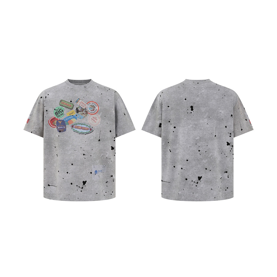 Retro Ink Splash T-Shirt