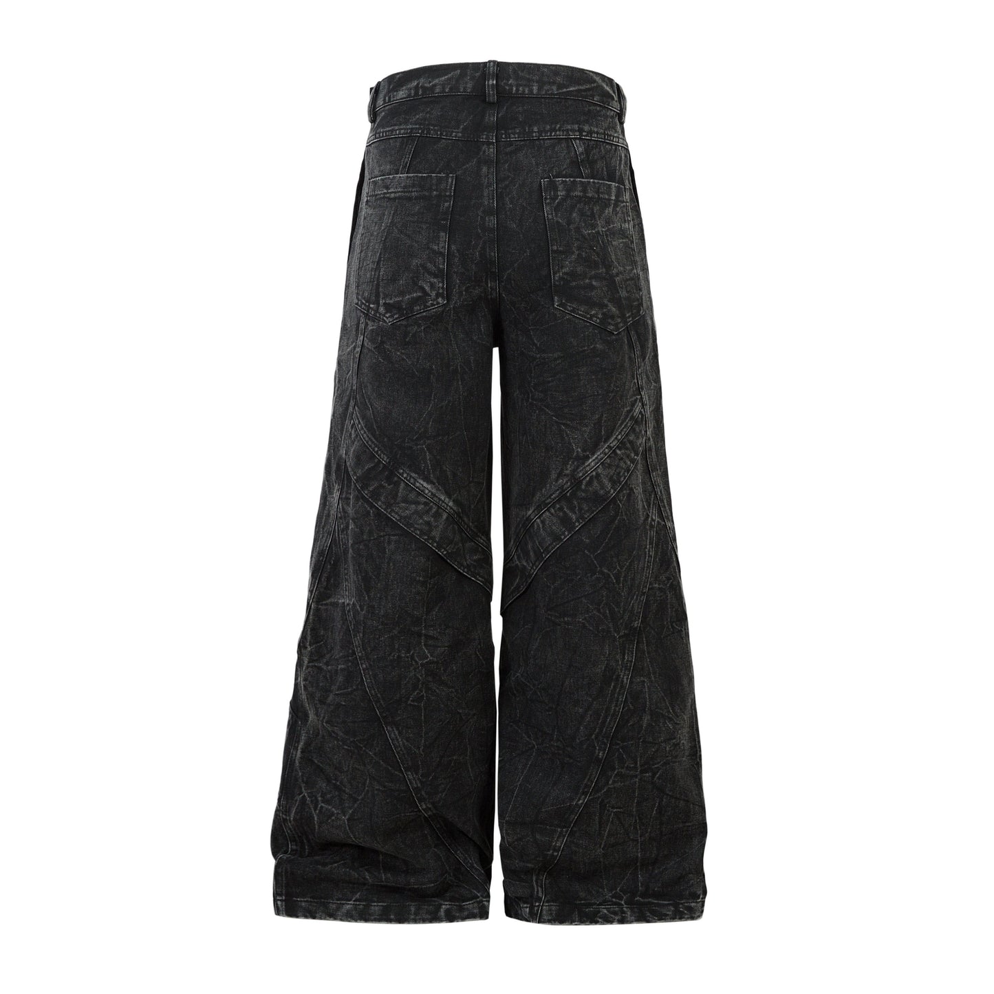 High Street Functional Structured Design Tie-Dye Baggy Jeans
