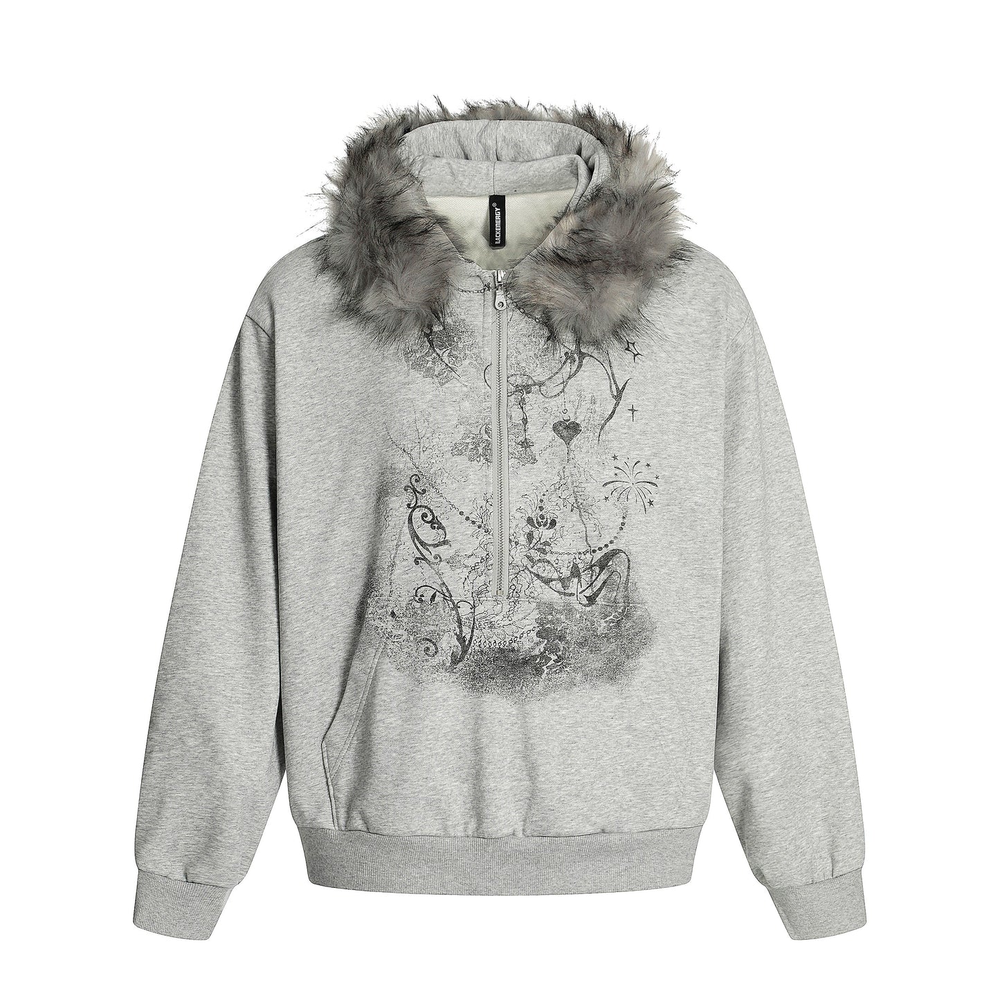 Gothic Fur Collar | Zip Up Hoodie