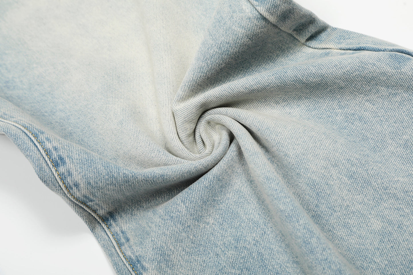 Denim Washed Distressed Barrel Jeans