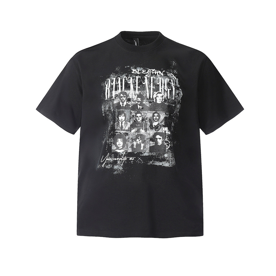 Oversized Gothic Graphic Print T-Shirt