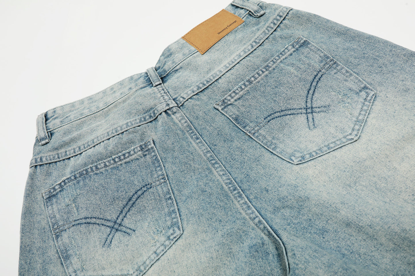 Distressed Washed Ripped Denim Jort