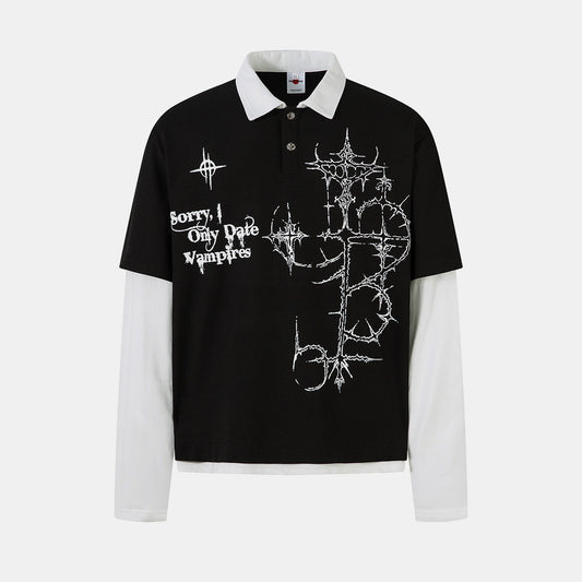 Gothic Vampire | Waffle Long Sleeve T-Shirt