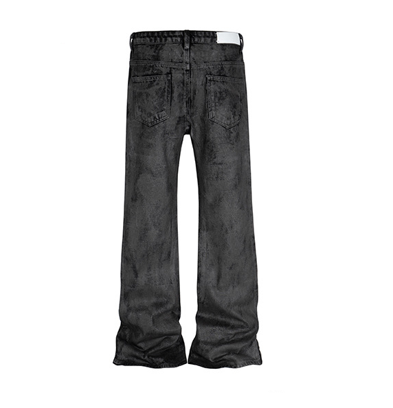 Retro Hand-Brushed Glitter Flare Jeans