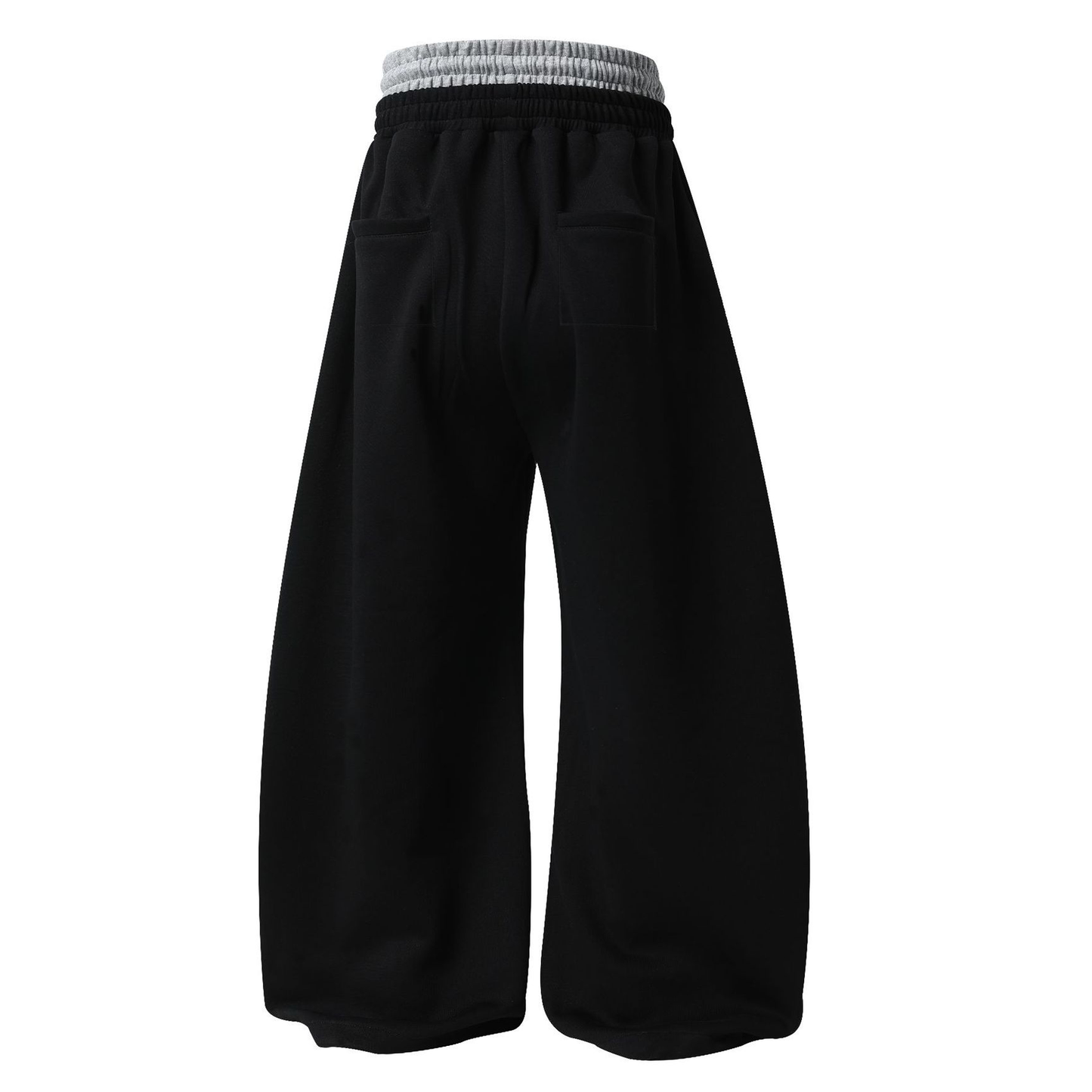 Double-Waisted Ruched Sweatpants - Effortless Street Style