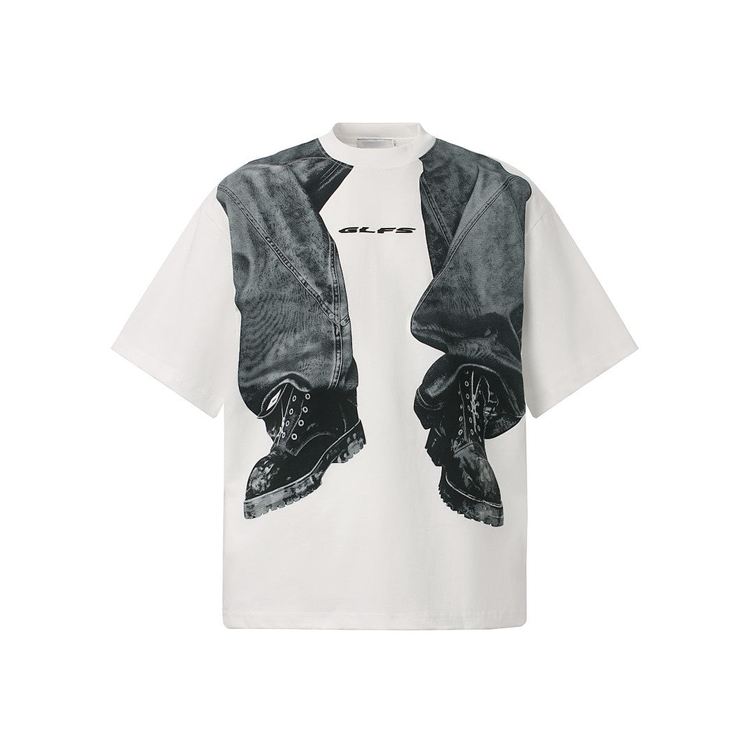 3D Trompe L’Oeil Graphic Short Sleeve T-Shirt - OMYGOODS