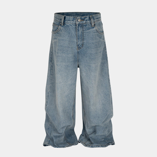 Stacked Washed Blue | Wide Jeans