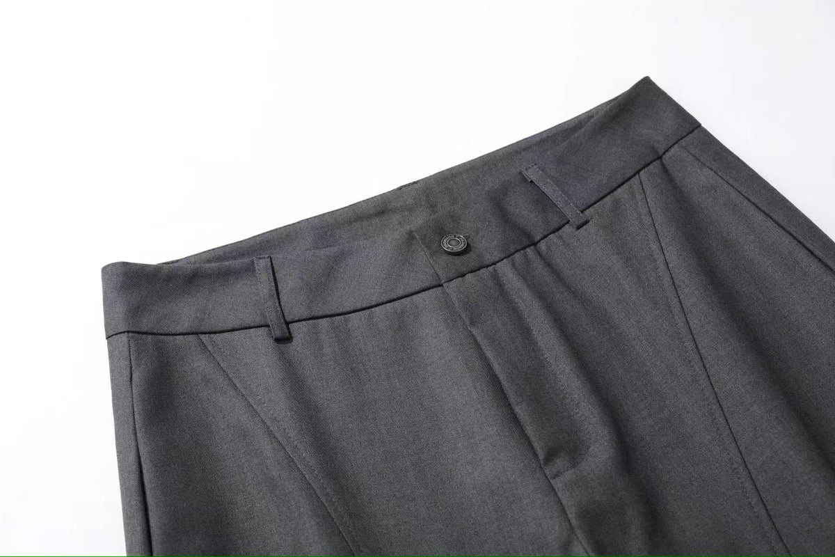 Deconstructed Wide-Leg Baggy Suit Pants - OMYGOODS