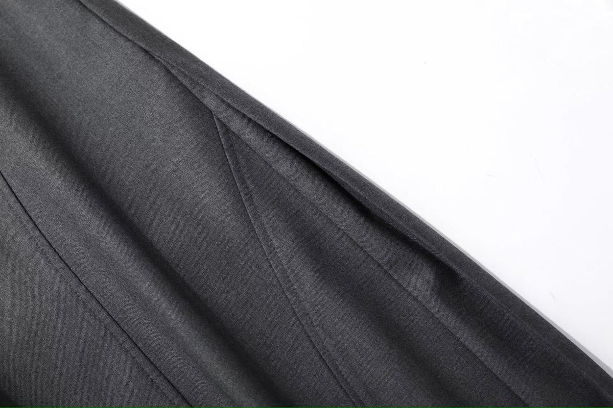Deconstructed Wide-Leg Baggy Suit Pants - OMYGOODS