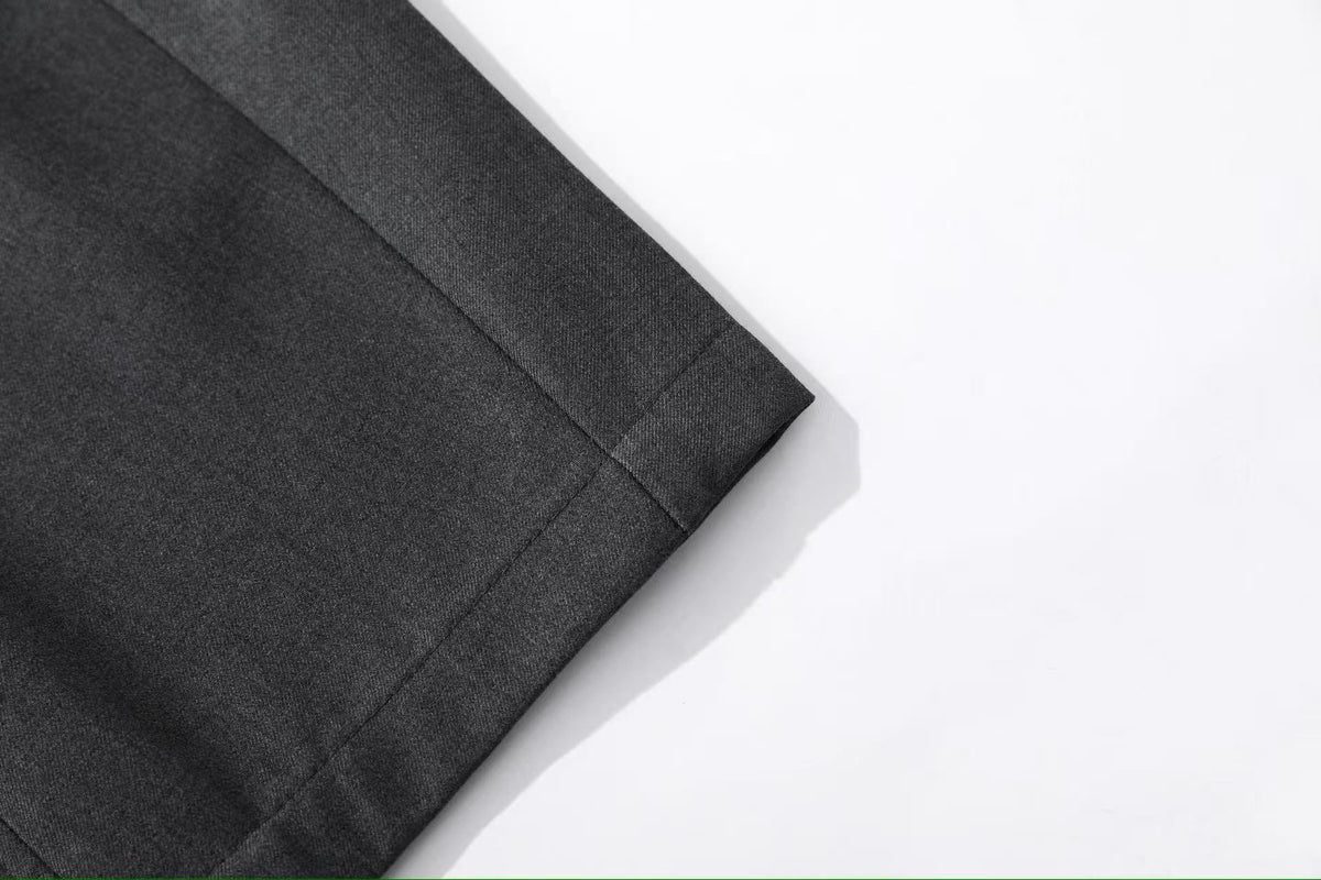 Deconstructed Wide-Leg Baggy Suit Pants - OMYGOODS