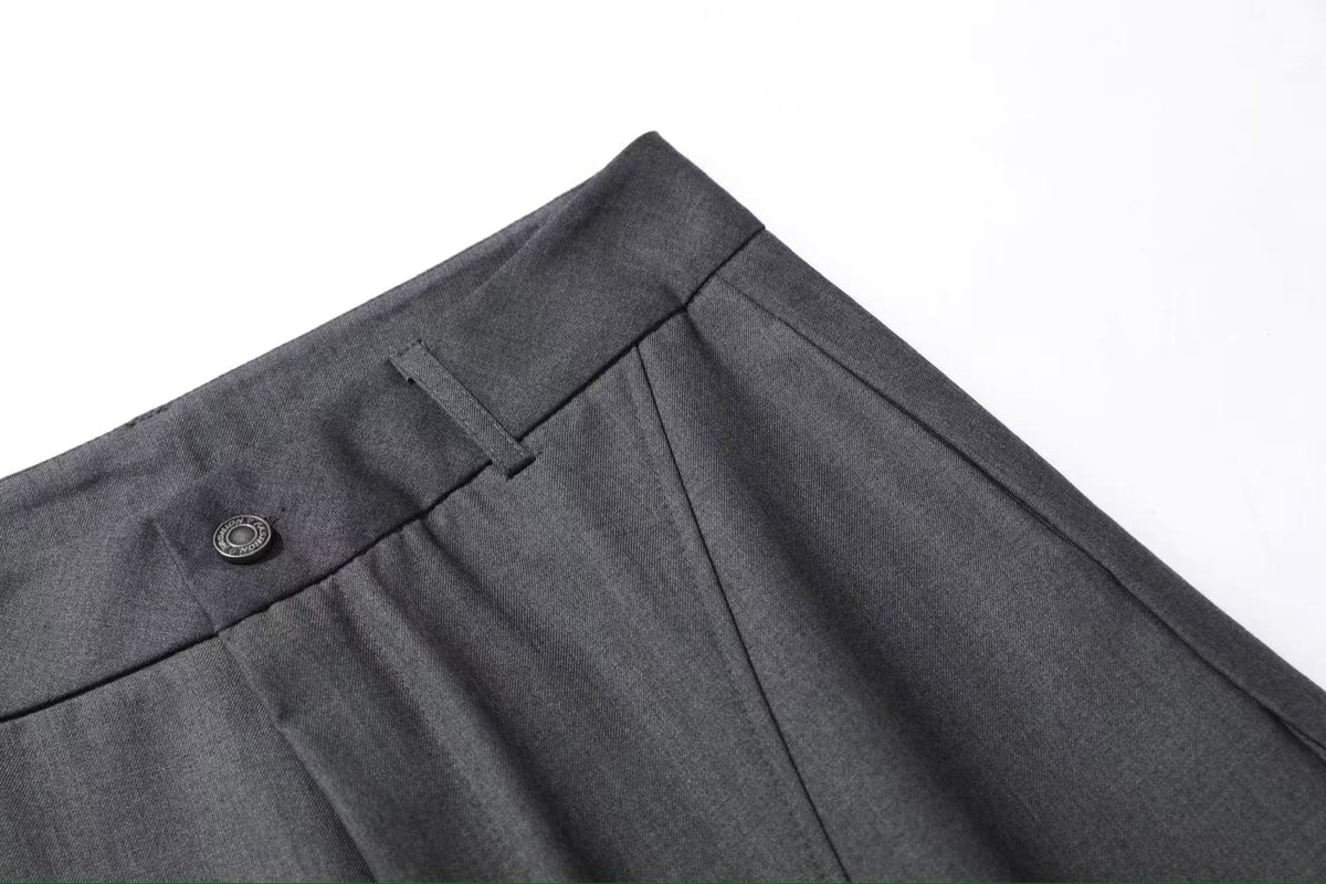 Deconstructed Wide-Leg Baggy Suit Pants - OMYGOODS