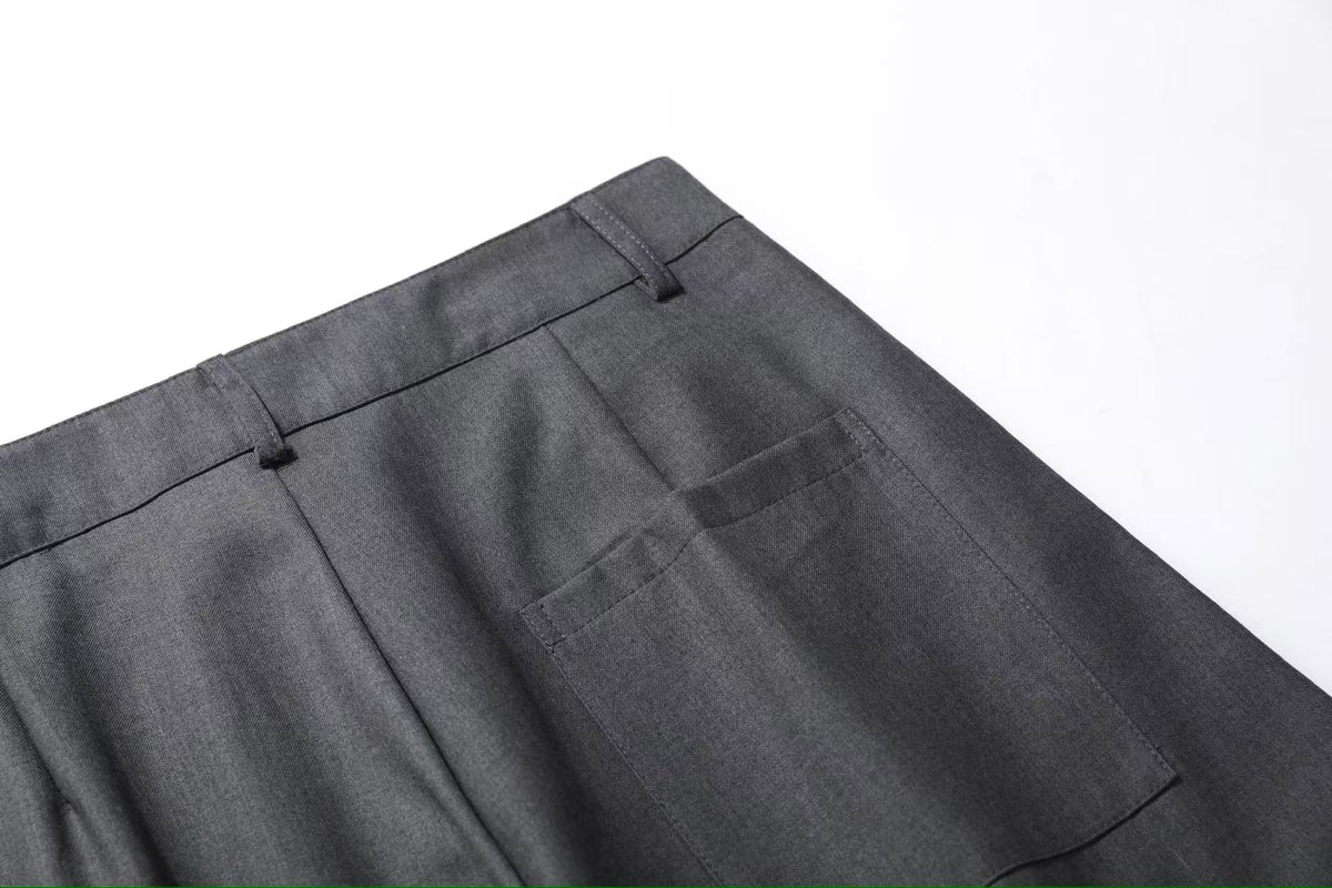 Deconstructed Wide-Leg Baggy Suit Pants - OMYGOODS