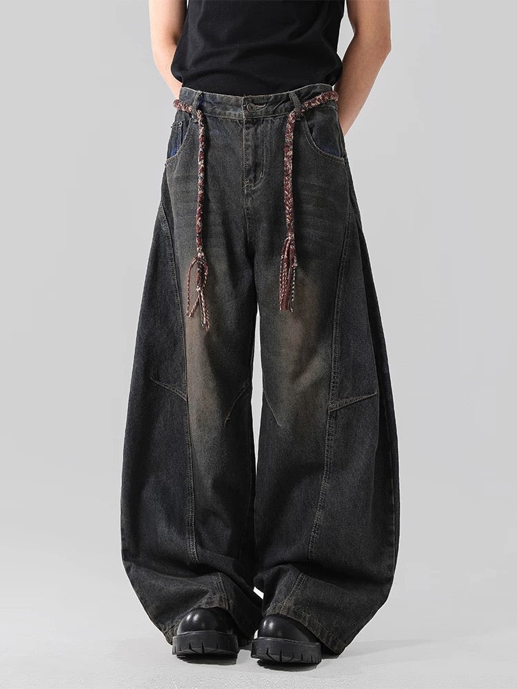 Distressed Wide-Leg Jeans - OMYGOODS