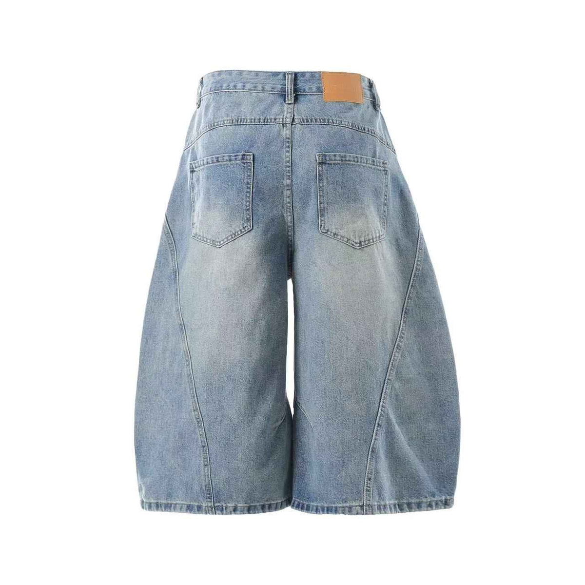 Wide-Leg  Baggy Knee-Length Jorts