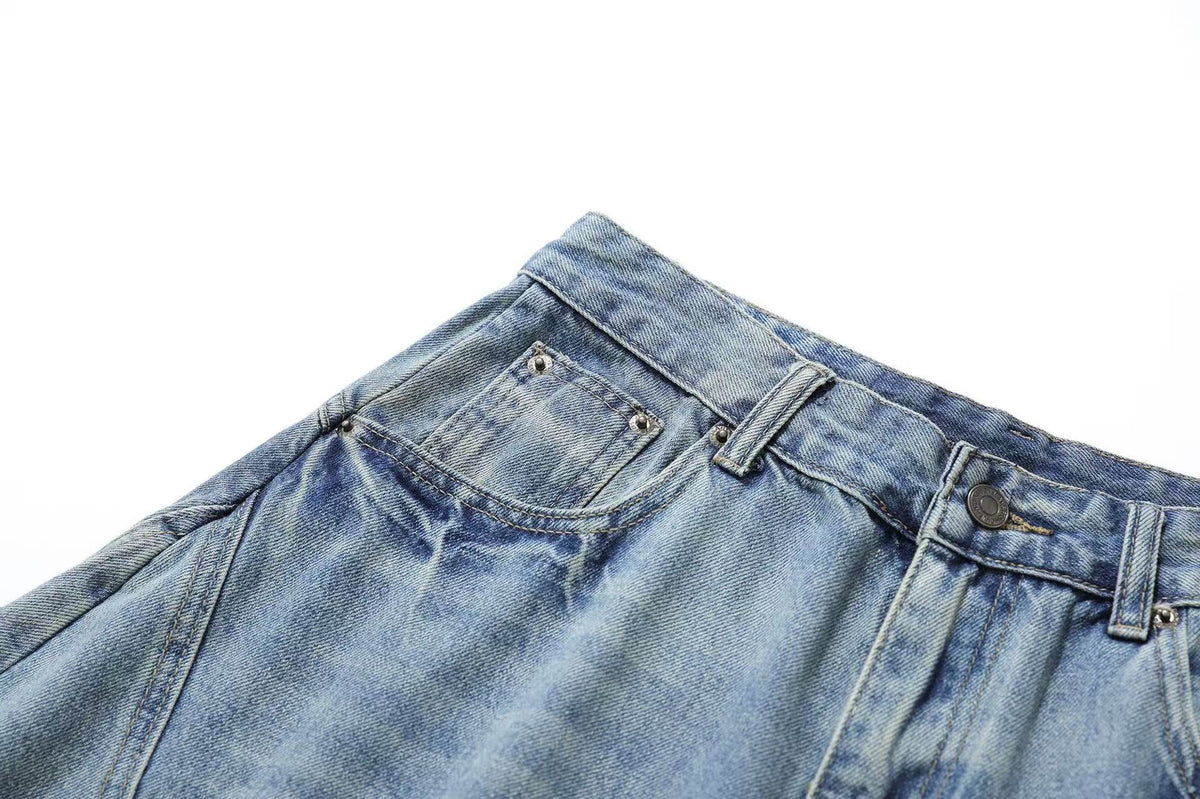 Wide-Leg Baggy Knee-Length Jorts - OMYGOODS