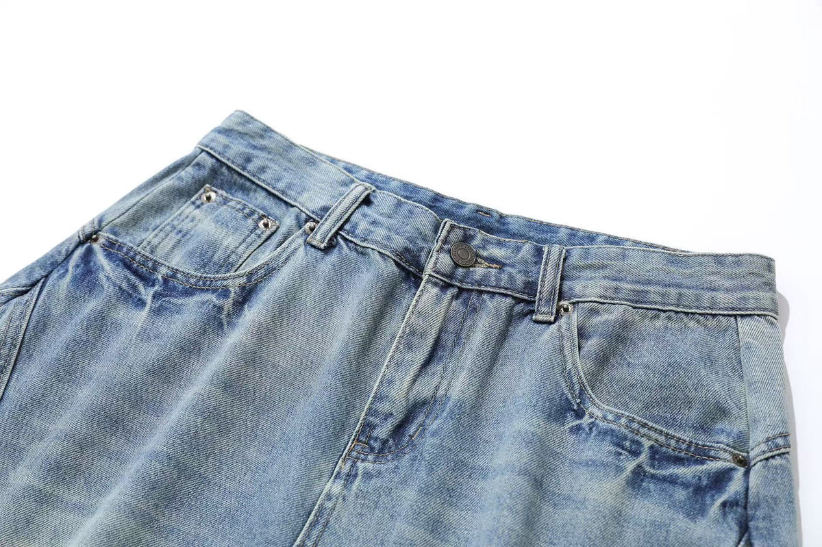 Wide-Leg Baggy Knee-Length Jorts - OMYGOODS