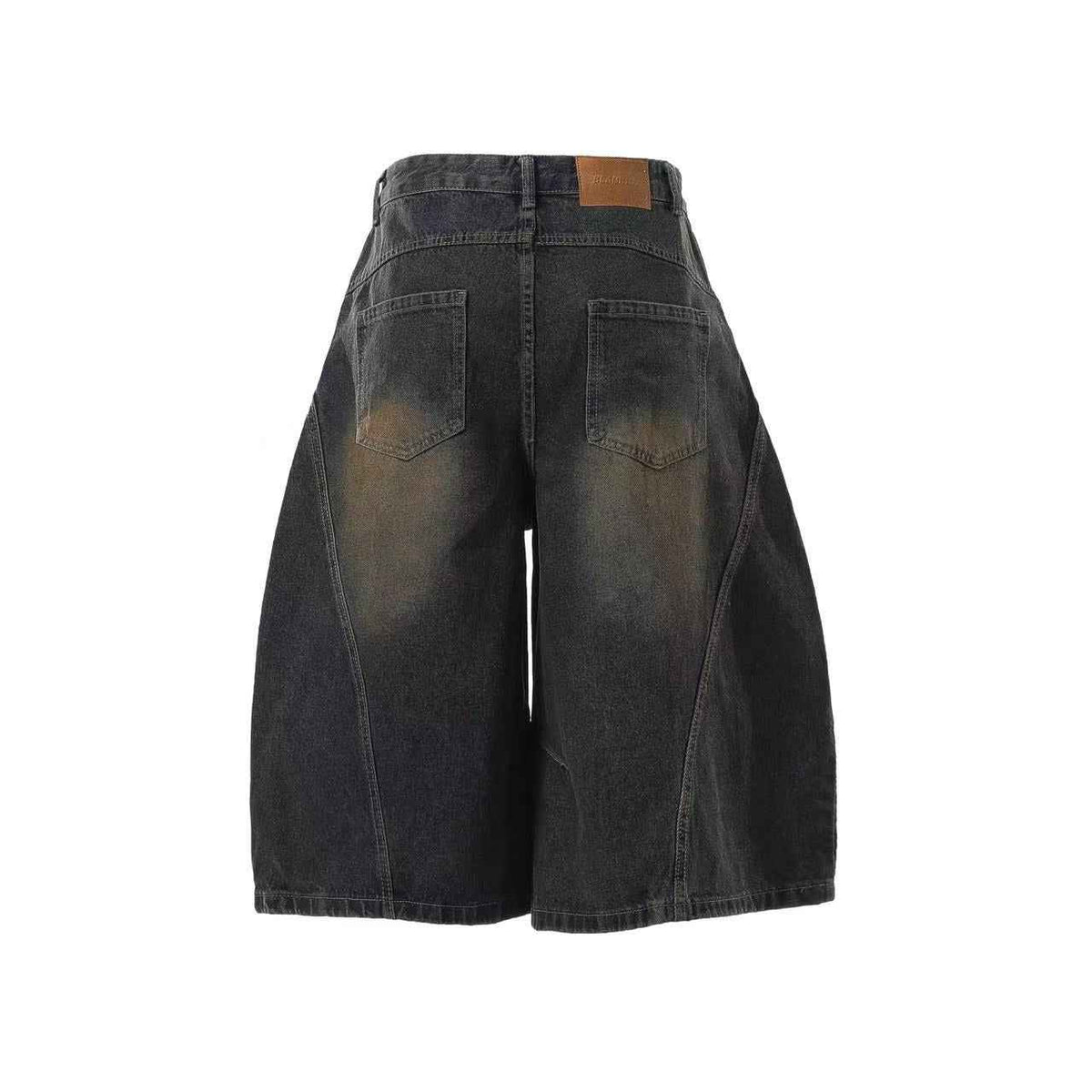 Wide-Leg  Baggy Knee-Length Jorts