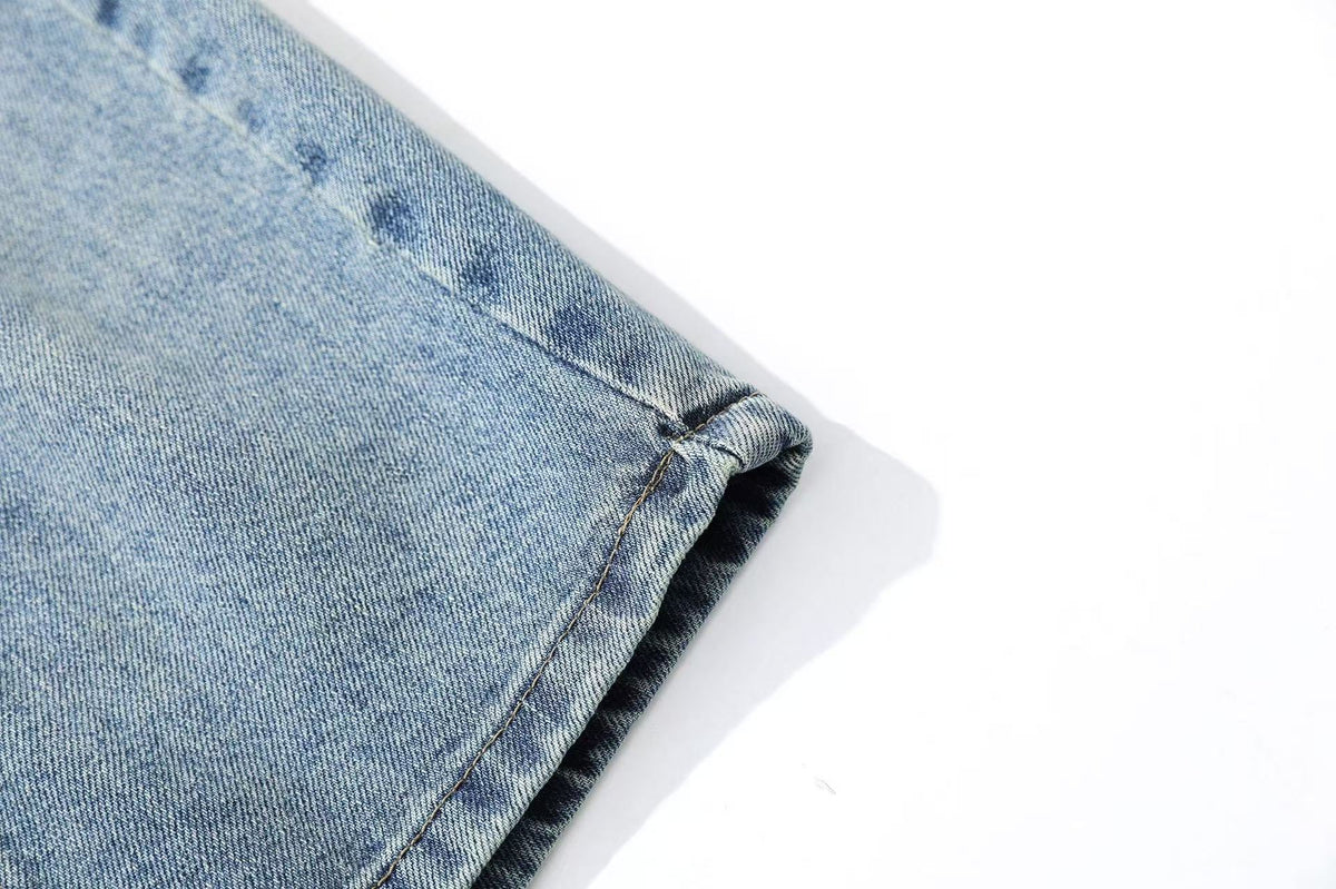 Wide-Leg Baggy Knee-Length Jorts - OMYGOODS