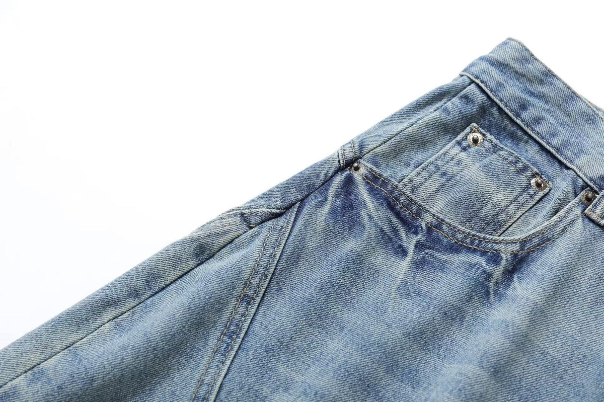 Wide-Leg Baggy Knee-Length Jorts - OMYGOODS