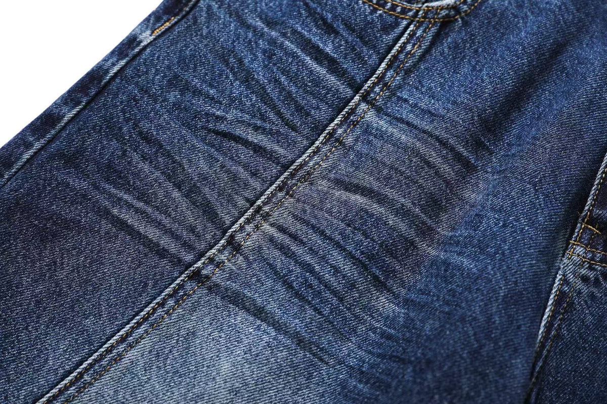 Washed Denim Knee-Length Jorts - OMYGOODS