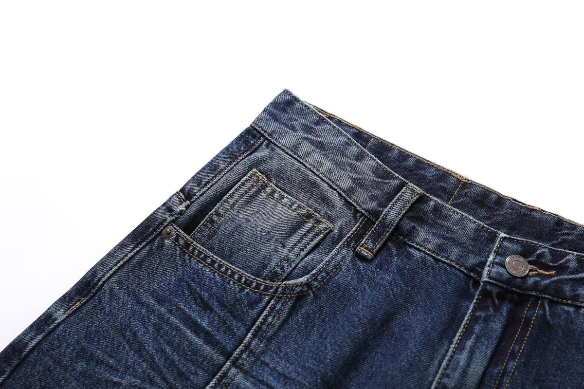 Washed Denim Knee-Length Jorts - OMYGOODS