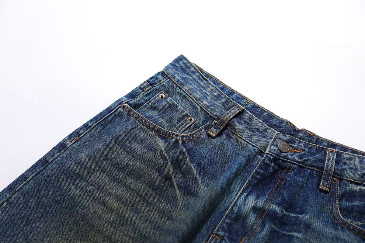 Washed Denim Knee-Length Jorts - OMYGOODS