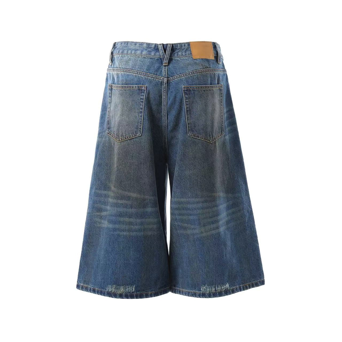 Washed Denim Knee-Length Jorts - OMYGOODS