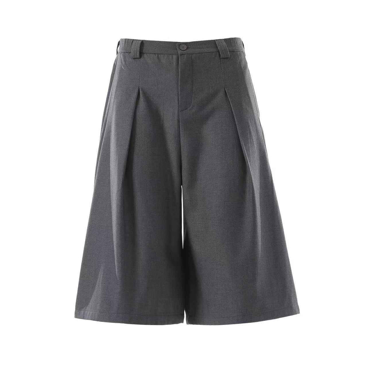 Wide-Leg Knee-Length Slacks Jorts - OMYGOODS