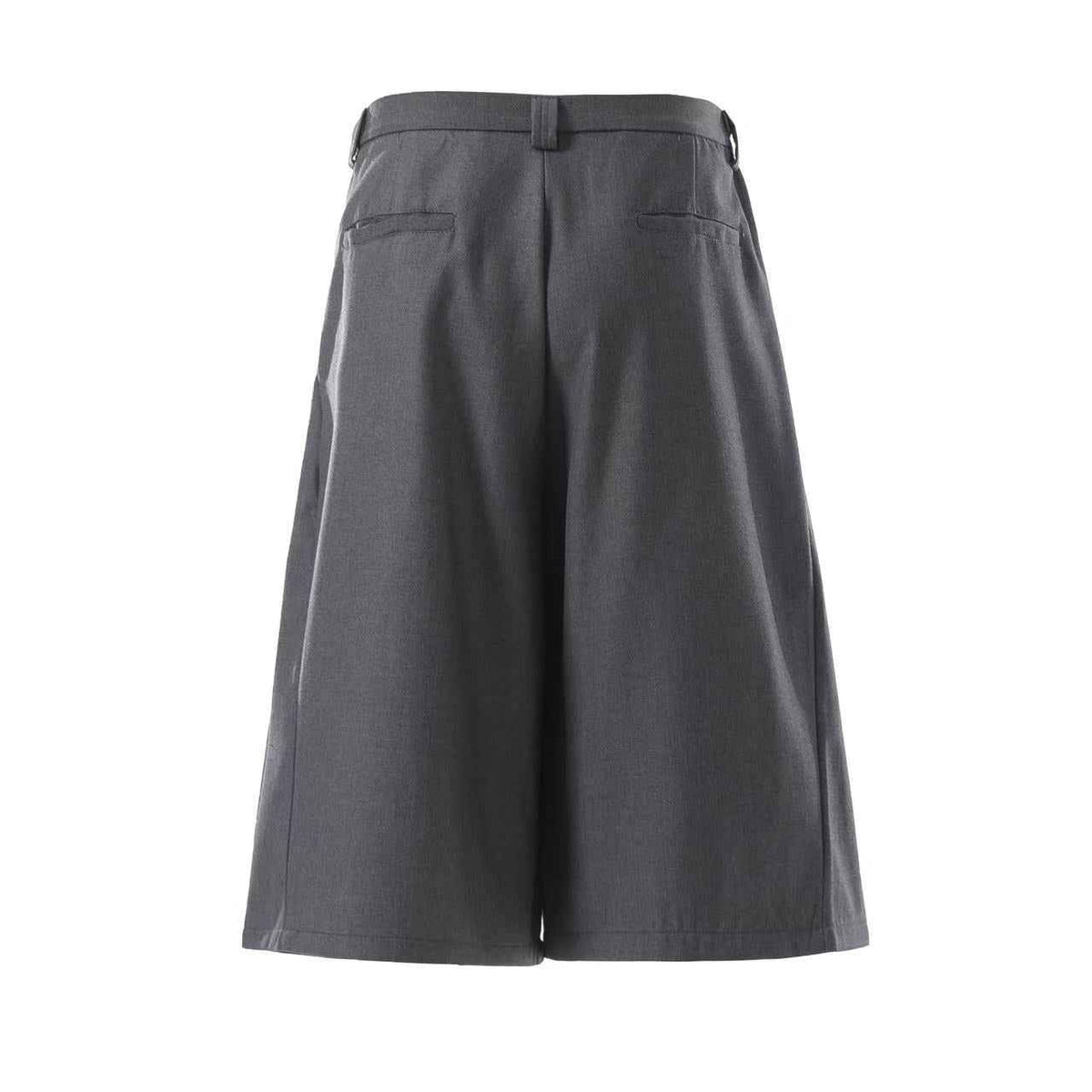 Wide-Leg Knee-Length Slacks Jorts - OMYGOODS