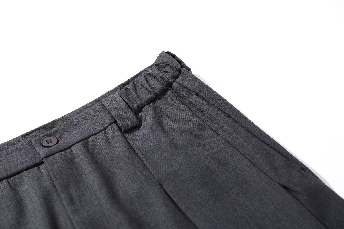 Wide-Leg Knee-Length Slacks Jorts - OMYGOODS