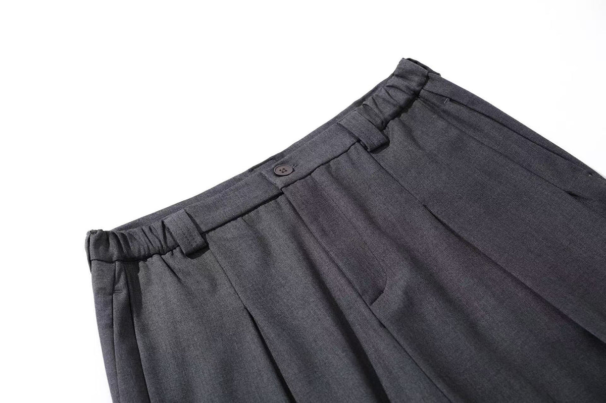 Wide-Leg Knee-Length Slacks Jorts - OMYGOODS