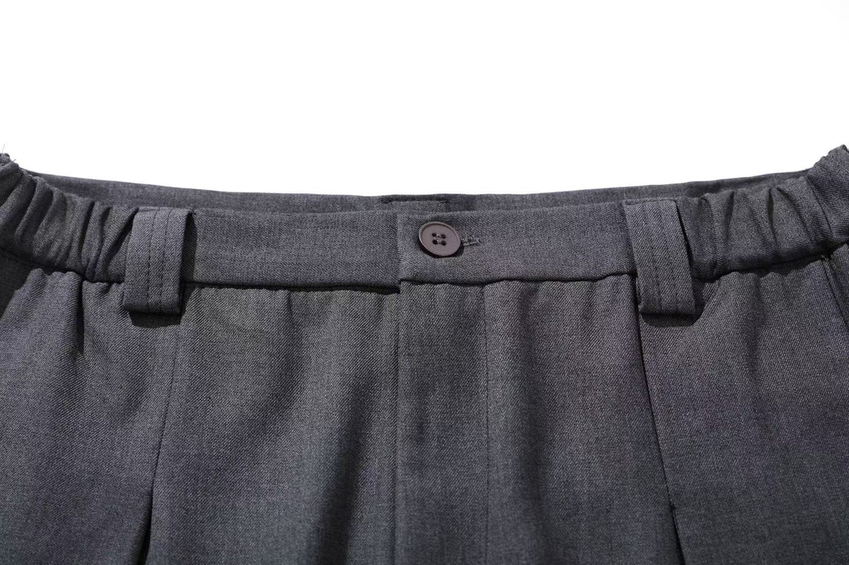 Wide-Leg Knee-Length Slacks Jorts - OMYGOODS