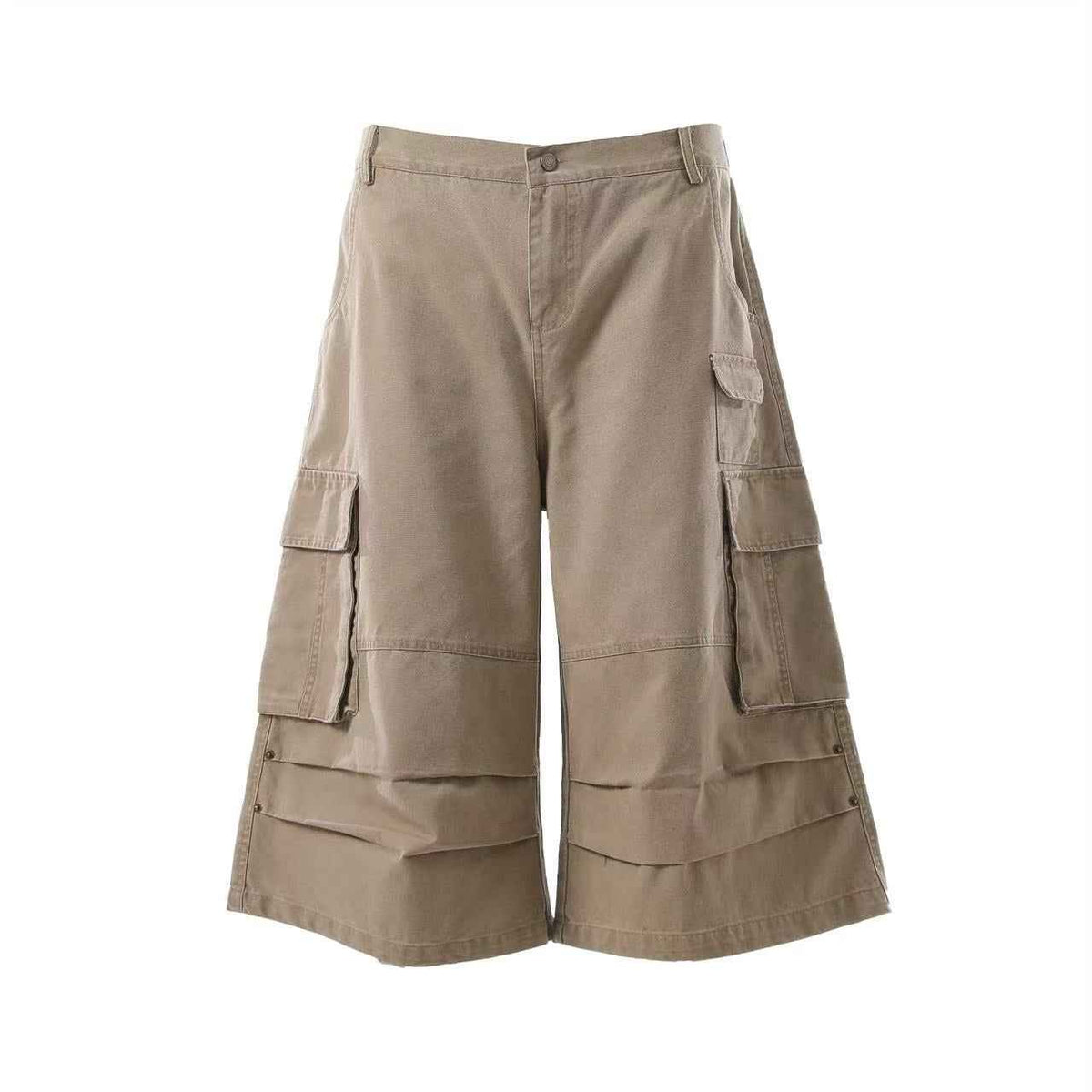 Wide-Leg Knee-Length Cargo Jorts - OMYGOODS