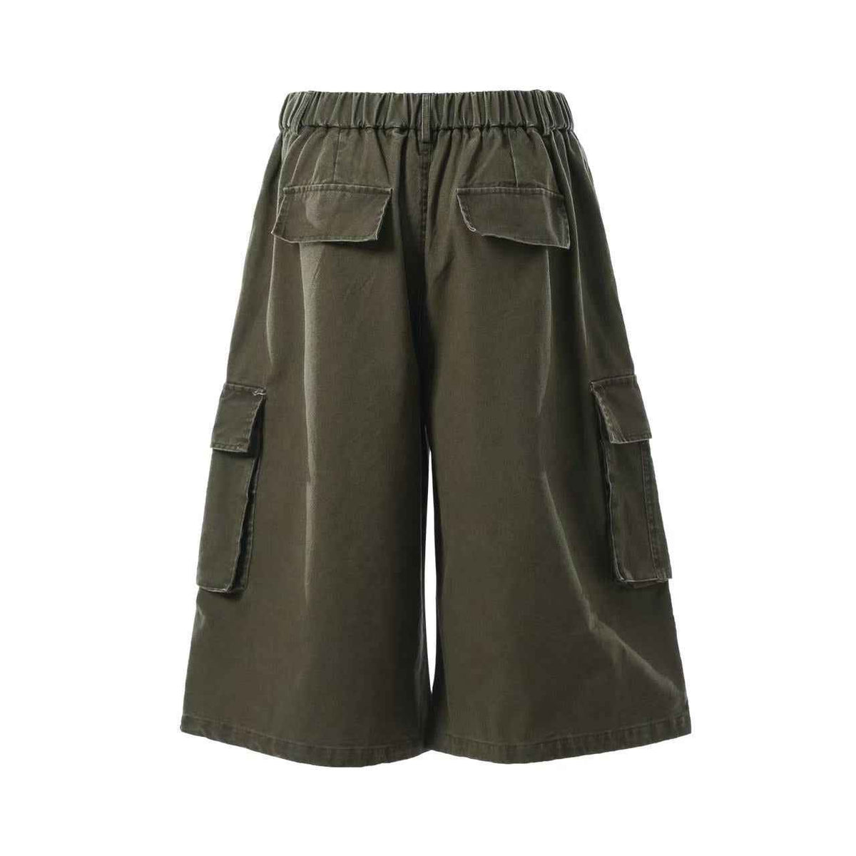 Wide-Leg Knee-Length Cargo Jorts - OMYGOODS